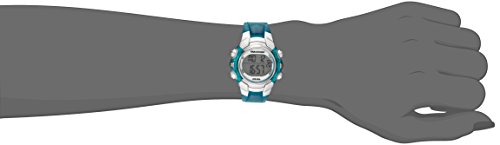Marathon by Timex Unisex T5K817 Digital Mid-Size Light Blue/Silver-Tone Resin Strap Watch