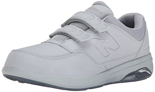 New Balance Men's 813 V1 Hook and Loop Walking Shoe, Silver Mink/Lead, 8 X-Wide