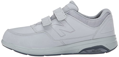 New Balance Men's 813 V1 Hook and Loop Walking Shoe, Silver Mink/Lead, 8 X-Wide