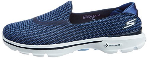 Skechers Performance Women's Go Walk 3 Slip-On Walking Shoe, Navy/Blue, 9 M US