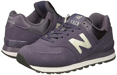 New Balance Women's 574 V2 Holiday Sparkler Sneaker, Deep Cosmic Sky/Marblehead, 10