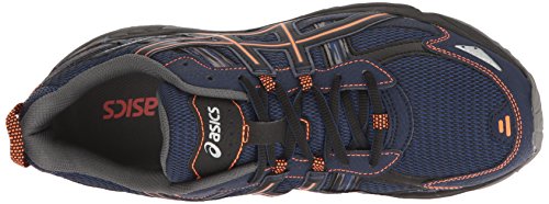 ASICS Men's Gel-Venture 5 Trail Runner, Indigo Blue/Hot Orange/Black, 12 M US