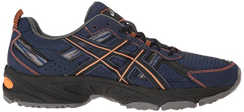 ASICS Men's Gel-Venture 5 Trail Runner, Indigo Blue/Hot Orange/Black, 12 M US