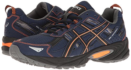 ASICS Men's Gel-Venture 5 Trail Runner, Indigo Blue/Hot Orange/Black, 12 M US