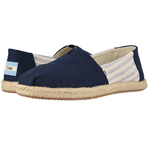 TOMS Women's, Alpargata Rope Espadrille Slip-On Navy Multi