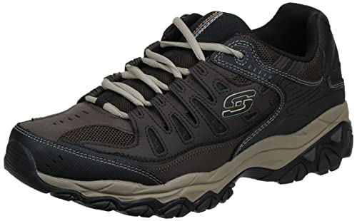 Skechers mens Afterburn M. Fit fashion sneakers, Brown/Taupe, 10.5 US