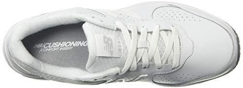 New Balance Men's 411 V2 Lace-Up Walking Shoe, White, 7.5 W US