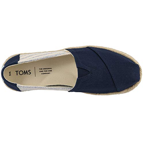 TOMS Women's, Alpargata Rope Espadrille Slip-On Navy Multi