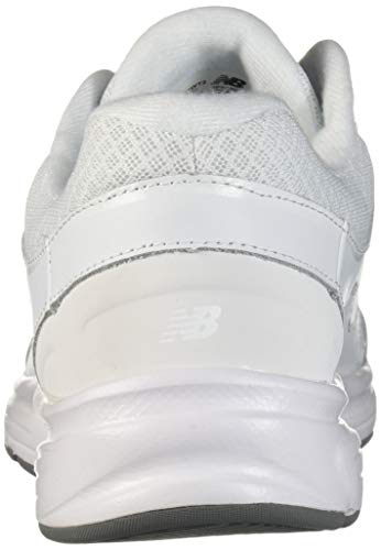 New Balance Men's 411 V2 Lace-Up Walking Shoe, White, 7 W US