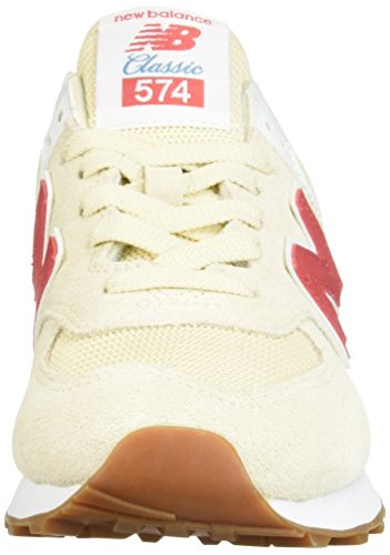 New Balance Women's 574 V2 Summer Sneaker, Alabaster, 5.5 B US