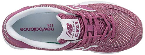 New Balance Women's 574 V2 Mermaid Sneaker, Dragon Fruit/Wh, 5.5 W US