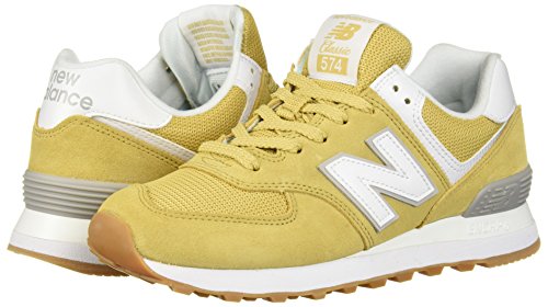 New Balance Women's 574 V2 Essentials Sneaker, Toasted Coconut/White, 5.5