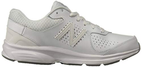 New Balance Men's 411 V2 Lace-Up Walking Shoe, White, 7 XW US