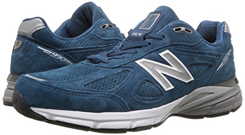 New Balance Men's Made 990 V4 Sneaker, North Sea/White, 9.5 D US