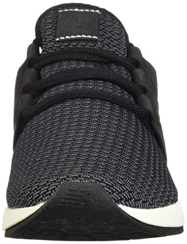 New Balance Women's Fresh Foam Cruz V2 Sneaker, Black/Magnet/Sea Salt, 7 W US