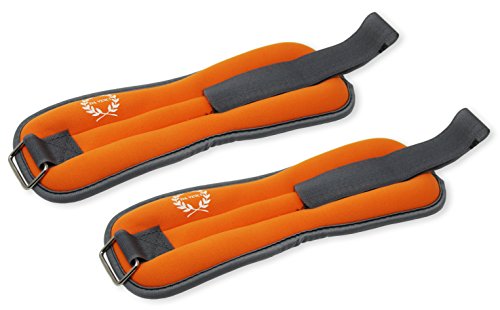 DA VINCI 1 LB Adjustable Ankle Weights Sold in Pairs (Orange)
