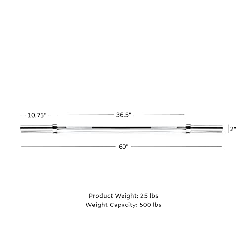 TITAN FITNESS 5' Olympic Weightlifting Technique Bar - Olympic Plates Non Rack-able 28 mm