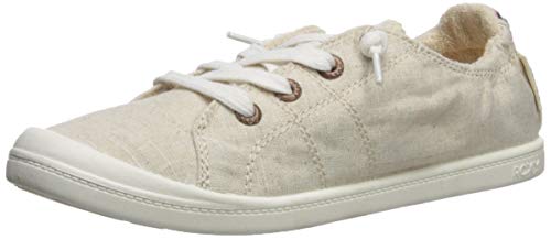 Roxy Women's Bayshore Slip On Sneaker Shoe, tan/Brown, 7 Medium US