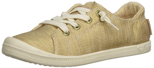 Roxy Women's Bayshore Slip on Sneaker Shoe, Champagne, 7