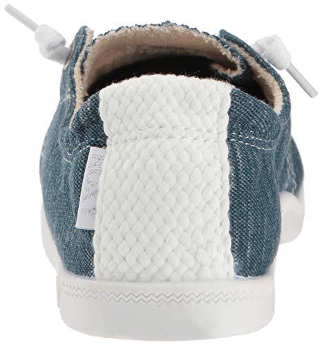 Roxy Women's Bayshore Slip On Sneaker Shoe, Teal, 7.5