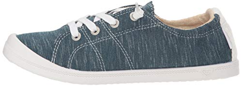 Roxy Women's Bayshore Slip On Sneaker Shoe, Teal, 7.5