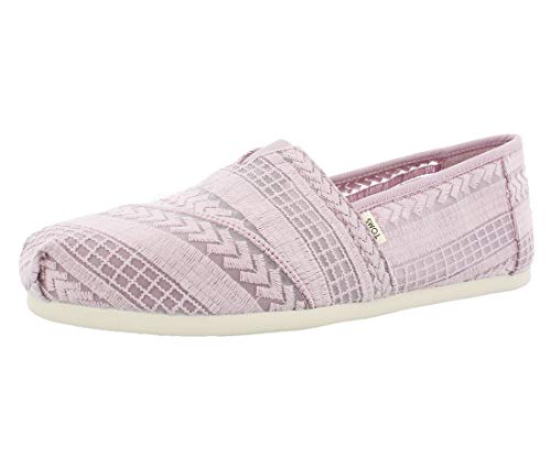 TOMS womens 10013472 loafers shoes, Burnished Lilac Arrow Embroidered Mesh, 7.5 US