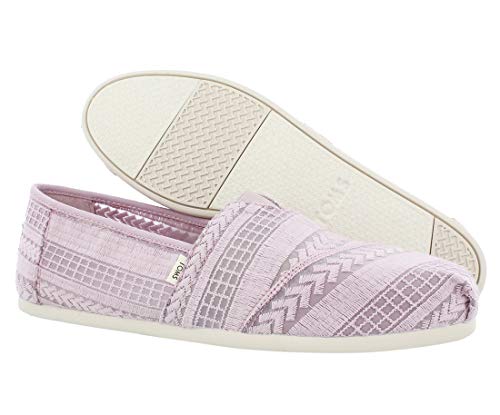 TOMS womens 10013472 loafers shoes, Burnished Lilac Arrow Embroidered Mesh, 7.5 US