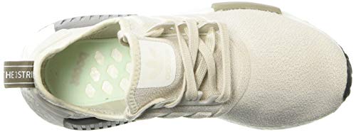 adidas Originals Women's NMD_R1 Sneaker, raw White/raw White/Black, 7.5