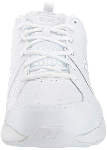 New Balance Men's 608 V5 Casual Comfort Cross Trainer, White/White, 17