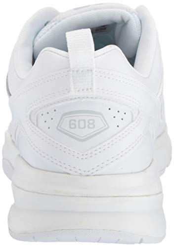 New Balance Men's 608 V5 Casual Comfort Cross Trainer, White/White, 17
