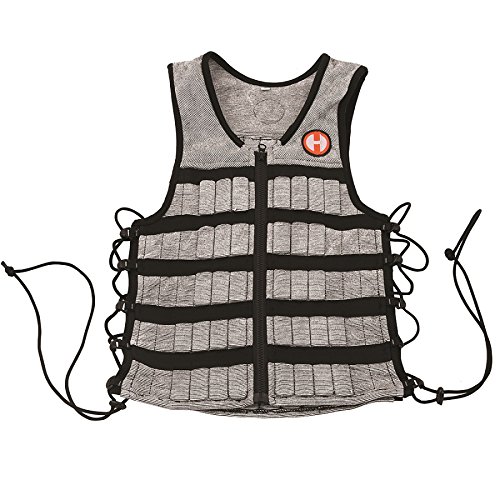 Hyperwear Hyper Vest PRO Weighted Vest Men and Weight Vest Women, Performance Stretch Wicking Fabric, Thin Adjustable Weighted Vest, Pre-loaded with Smallest Steel Weights for Weighted Vests (10 lbs SM)