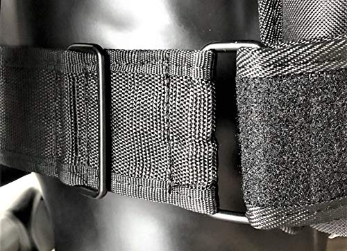 Strength sport systems Weight Vest (Short) - Premium Quality - Best for Cross fit Training - Running - Jogging - Fully Adjustable (S pro Weight Vest) (Pro II - Black, 60lbs(Iron ore Bags))