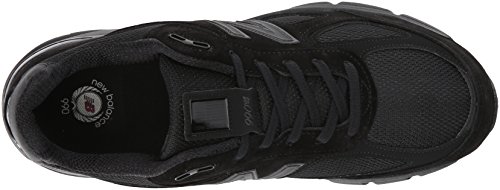 New Balance Men's Made 990 V4 Sneaker, Black/Grey, 7 4E US