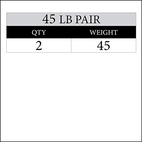 XMark TEXAS STAR 45 lb Pair Olympic Plates, Patented Design, One-Year Warranty, Olympic Weight Plates
