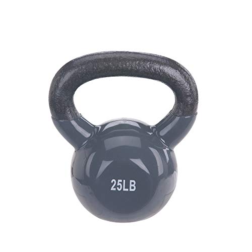 Sunny Health & Fitness Vinyl Coated Kettlebell Weights Available in 5Lbs, 10Lbs, 15Lbs, 20Lbs, or 25Lbs