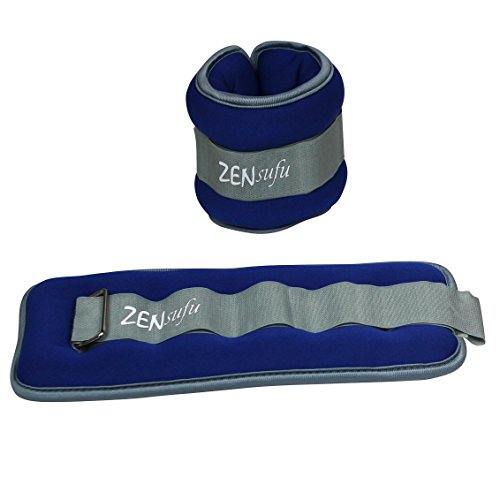 Zensufu Ankle or Wrist Weights Pair Set with Strap, Sold in Pairs of 1 to 5 lbs (2 to 10 lbs per Set)