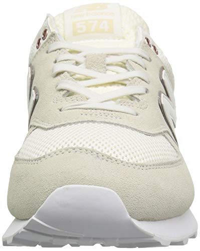 New Balance Women's 574 V2 All Day Sneaker, Sea Salt/Rose G, 5.5 B US