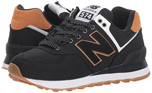 New Balance Women's 574 V2 Back Pack Sneaker, Black/White, 5.5 W US