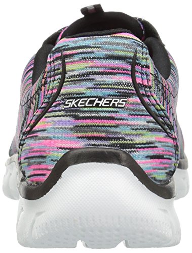 Skechers Women's Sport Empire - Rock Around Relaxed Fit Fashion Sneaker, Black/Multi, 6 B(M) US