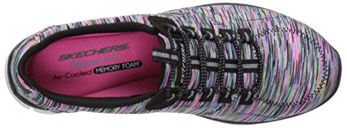 Skechers Women's Sport Empire - Rock Around Relaxed Fit Fashion Sneaker, Black/Multi, 6 B(M) US
