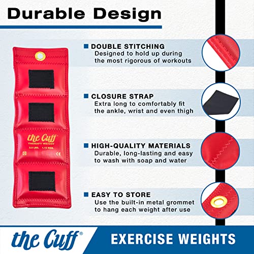 The Cuff Original Adjustable Ankle and Wrist Weight for Training, Dance, Running, Cardio, Aerobics, Toning, and Physical Therapy for Men and Women, 6 lb, Tan