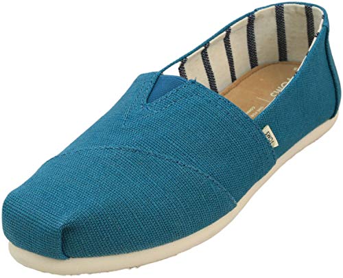 TOMS Women's Alpargata Espadrilles Harbor Blue Heritage Canvas 6.5