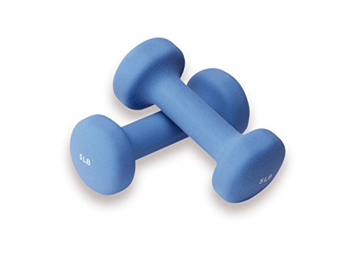 Valeo Neoprene Hand Weights Fitness Training, Includes Exercise Wall Chart