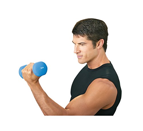 Valeo Neoprene Hand Weights Fitness Training, Includes Exercise Wall Chart