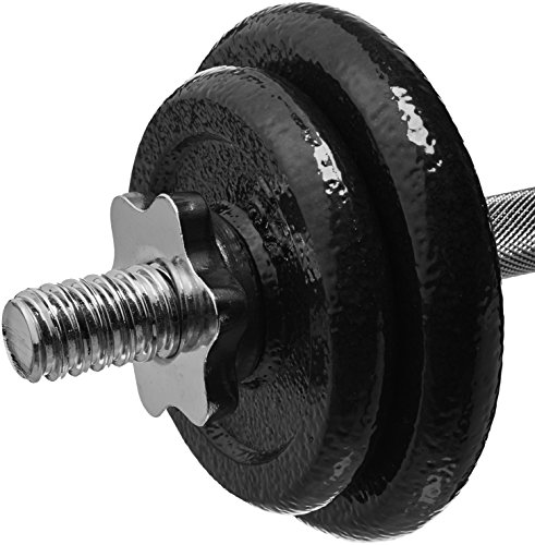 AmazonBasics Adjustable Barbell Lifting Dumbells Weight Set with Case - 38 Pounds, Black