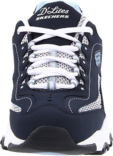 Skechers D'Lites Centennial Womens Sneakers Navy/White/Light Blue 8 W
