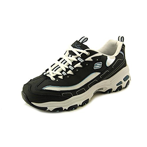 Skechers Sport Women's D'Lites Lace-Up Sneaker, Navy, 7.5 M US