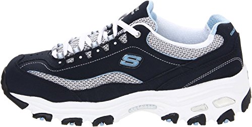 Skechers D'Lites Centennial Womens Sneakers Navy/White/Light Blue 8 W