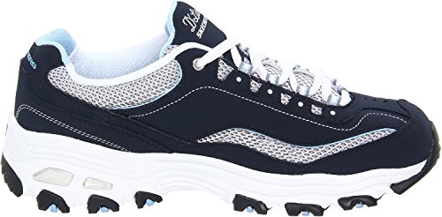 Skechers D'Lites Centennial Womens Sneakers Navy/White/Light Blue 8 W