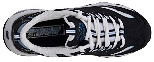 Skechers Women's D'Lites Extreme Sneaker (8EW, Navy/White)